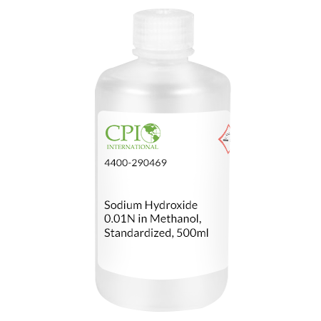 Sodium Hydroxide 0.01N in Methanol, Standardized