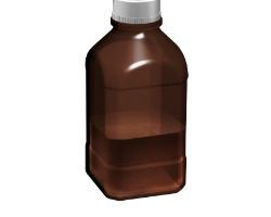 1Ltr Amber Autoclavable Bottle, 45mm thread