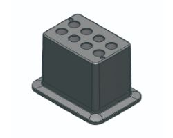 Block, used for 15mL tubes, 8 holes