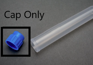 Cap, Blue, for 17x100mm test tubes, 1200/pk