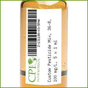Custom Pesticide Mix, 36-8, 100 mg/L, 5 x 1 mL