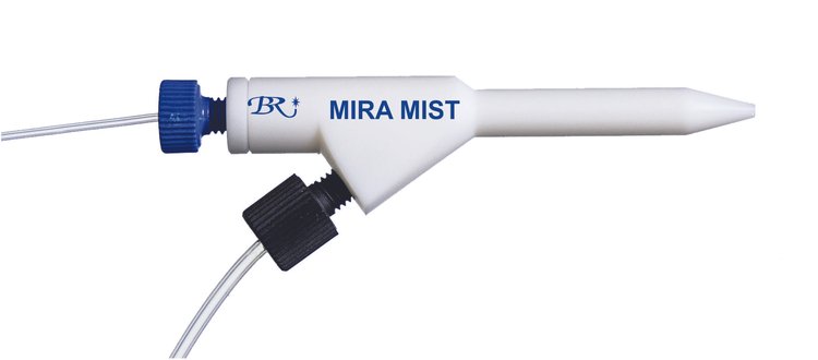 Nebulizer, Teflon, Mira Mist, 0.2 to 2.5 mL/min