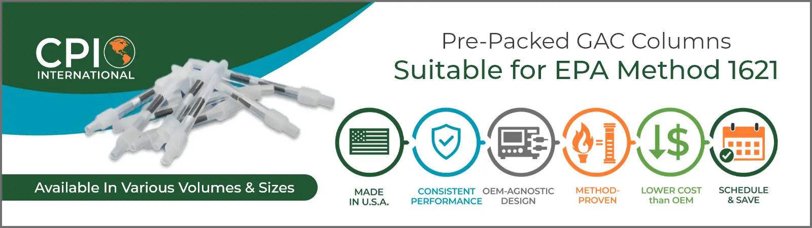 Pre-packed GAC Columns for EPA Method 1621