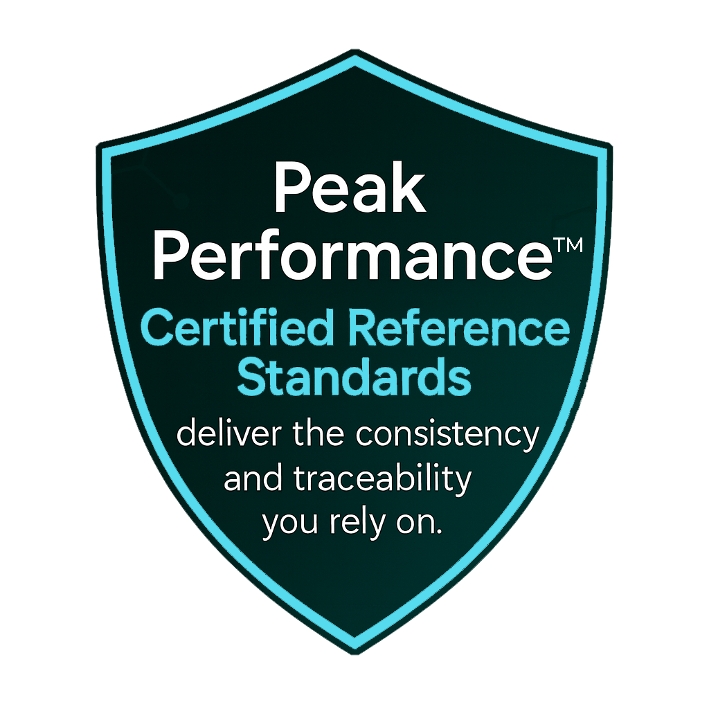 Peak Performance™ certified reference standards
