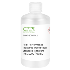 Peak Performance Inorganic Trace Metal Standard, Rhodium (Rh), 1000 μg/mL