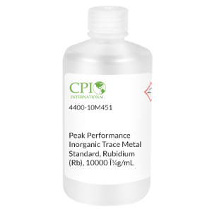 Peak Performance Inorganic Trace Metal Standard, Rubidium (Rb)