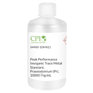 Peak Performance Inorganic Trace Metal Standard, Praseodymium (Pr)