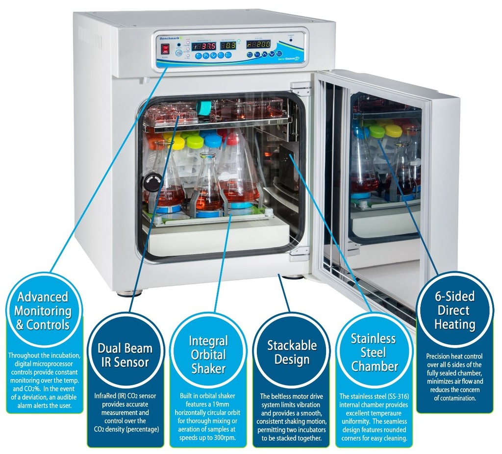 Incu-Shaker™ Mini CO2 with non slip rubber mat, 115V