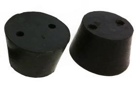 Rubber Stopper, 2 Hole, #8, used w 4350-010110