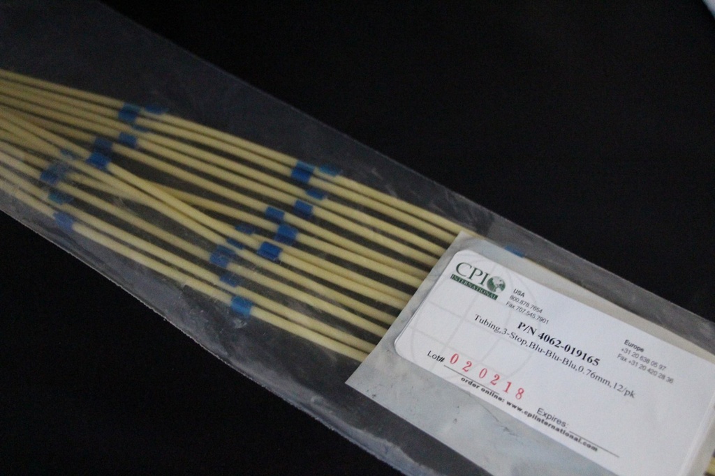 3-Stop Santoprene Pump Tubing, blu-blu-blu, 1.65 mm, 12 Pack 