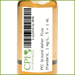 PFC Ground Water Plus Standard, 1 mg/L, 5 x 1 mL