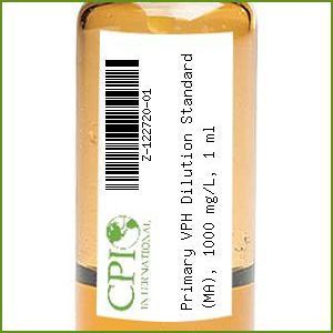 Primary VPH Dilution Standard (MA), 1000 mg/L, 1 ml