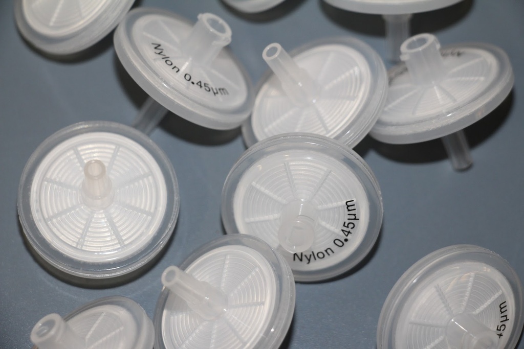 Syringe Filter, 25mm, Nylon 0.45µm, non-sterile, 100/pk