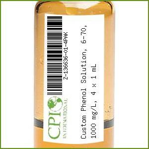 Custom Phenol Solution, 6-70, 1000 mg/L, 4 x 1 mL