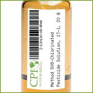 Method 508-Chlorinated Pesticide Solution, 17-1, 20 & 100 mg/L, 4 x 1 mL