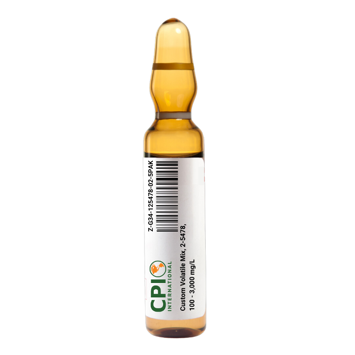 Custom Volatile Mix, 2-5478, 100 - 3,000 mg/L