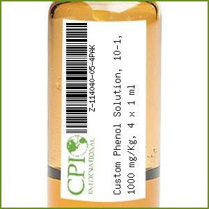 Custom Phenol Solution, 10-1, 1000 mg/Kg, 4 x 1 mL