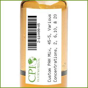 Custom PAH Mix, 45-5, Various Concentrations, 2, 6,10, & 20 mg/L