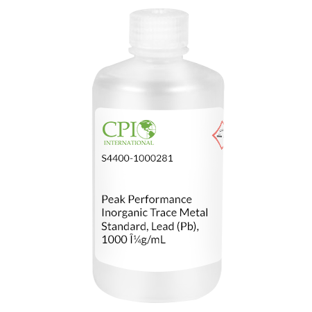 Peak Performance Inorganic Trace Metal Standard, Lead (Pb)