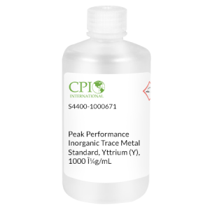 Peak Performance Inorganic Trace Metal Standard, Yttrium (Y)