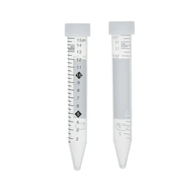 Centrifuge Tube, 15mL , Total-Pure™ certified metal free, w/printed graduations and screw caps, PP, 500/pk