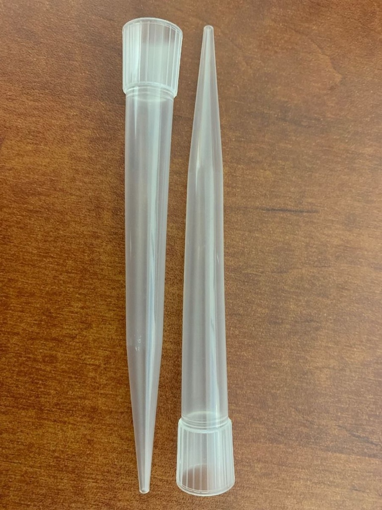 1-5 mL Pipette Tips, Clear, Tapered-body, Bulk, 500/pk