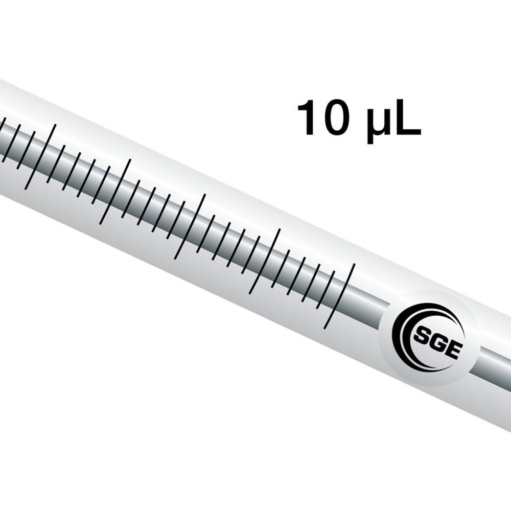 10 µL Removable Needle Syringe with GT Plunger & 5 cm 0.47 mm OD Bevel Tipped Needle