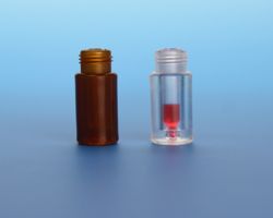 100µL to 300µL Glass/Clear Plastic (Glastic) R.A.M.™ Limited Volume Vial, 12x32mm, 9mm Thread, 100/pk