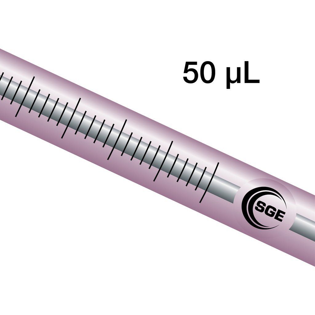 50 µL Fixed Needle Agilent Syringe with GT Plunger & 4.2 cm 0.63/0.47 mm OD Cone Tipped Dual Gauge Needle