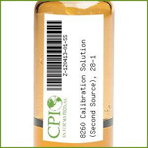 8260 Calibration Solution (Second Source), 28-1, 200:1,000:5,000 mg/L, 2 X 5 mL