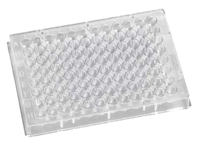 96-Well Plate, Immunoassay, Flat Bottom, 350µL, 100/cs