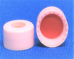 9mm R.A.M.™ Smooth Cap, Pink, PTFE/Silicone Lined, 1000/pk