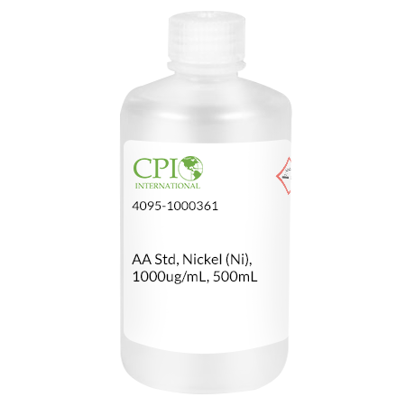Nickel (Ni) AA Standard, 1,000 µg/mL, HNO3, 500 mL