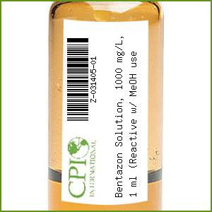 Bentazon Solution, 1000 mg/L, 1 mL (Reactive w/ MeOH use different solvent) per HuiChen 11/13/14