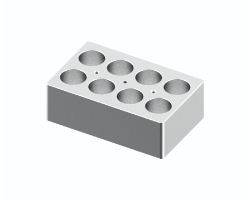 Block, used for 50mL tubes, 8 holes