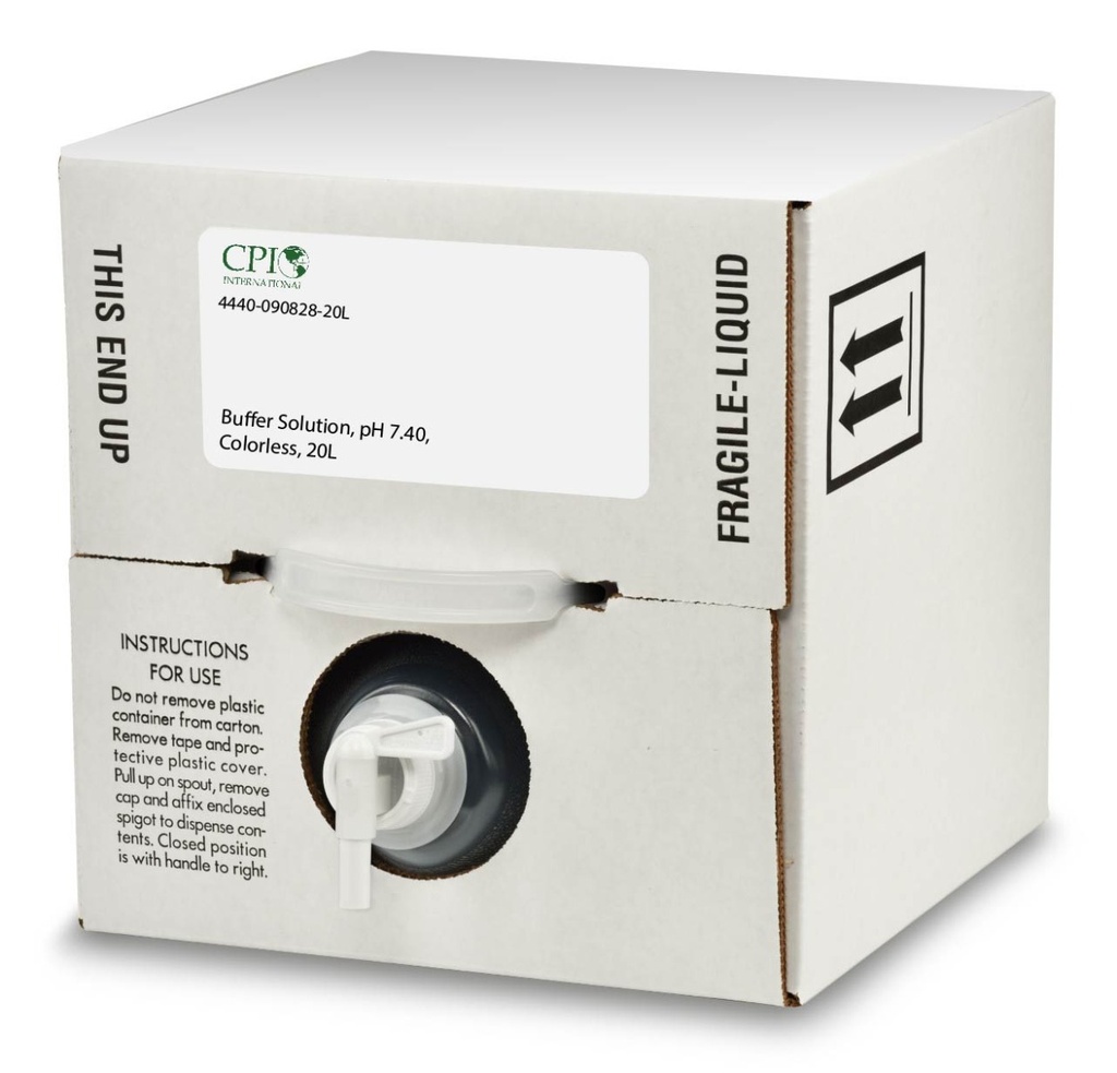 Buffer Solution, pH 7.40, Colorless, 20L