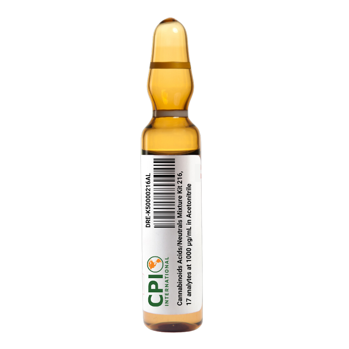 Cannabinoids Acids/Neutrals Mixture Kit 216, 17 analytes at 1000 µg/mL in Acetonitrile