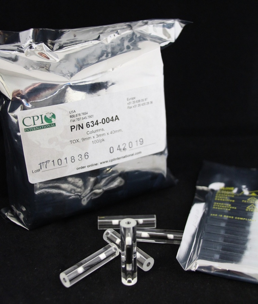 Column Pre-packed glass 3mm ID, 9mm OD Abimed Type