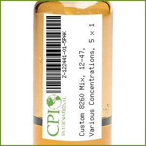 Custom 8260 Mix, 12-47, Various Concentrations, 5 x 1 ml