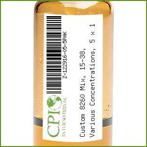Custom 8260 Mix, 15-38, Various Concentrations, 5 x 1 ml