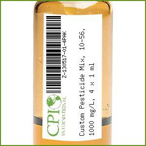 Custom Pesticide Mix, 10-56, 1000 mg/L, 4 x 1 ml