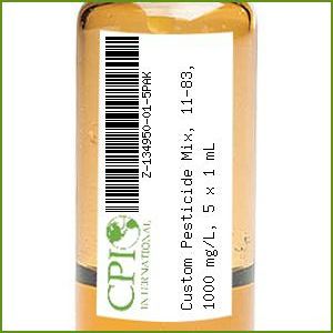 Custom Pesticide Mix, 11-83, 1000 mg/L, 5 x 1 mL