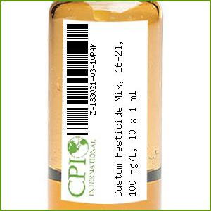 Custom Pesticide Mix, 16-21, 100 mg/L, 10 x 1 mL