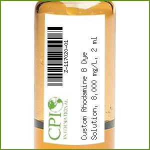 Custom Rhodamine B Dye Solution, 8,000 mg/L, 2 ml Vial