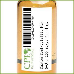Custom Semi-Volatile Mix, 6-94, 160 mg/L, 4 x 1 mL