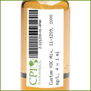 Custom VOC Mix, 11-1209, 1000 mg/L, 4 x 1 ml