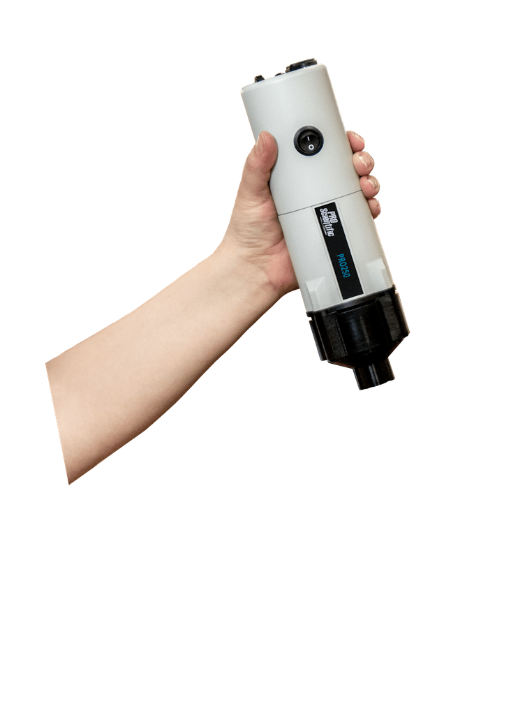 Deluxe+ THC Homogenizing Package; Includes PRO250 homogenizer 120V (p/n 01-01250), toolkit,  30mm x 200mm open-slotted generator (p/n 02-30200),  30mm acetal resin deflector head (p/n 02-30000D) Includes carrying case