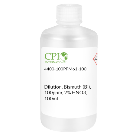 Bismuth (Bi), 100 µg/mL, HNO3, 100 mL