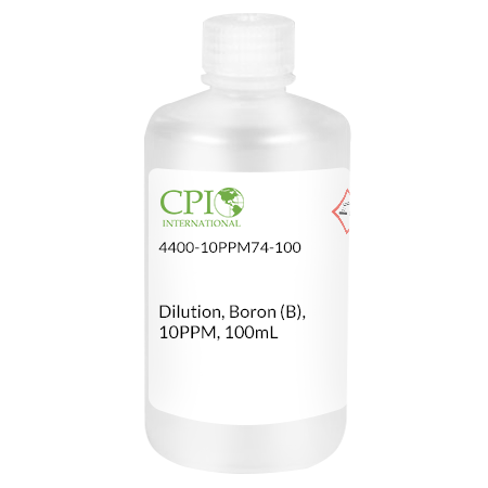Boron (B), 10 µg/mL, H2O, 100 mL