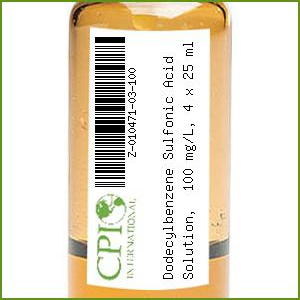 Dodecylbenzene Sulfonic Acid Solution,  100 mg/L, 4 x 25 mL